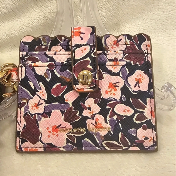 NANETTE LEPORE | "Aly" Hands-free Wristlet Wallet, Plum Blossom with Tassel - Picture 3 of 3